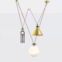 Roll & Hill - Shape Up 3-Piece Chandelier Gold